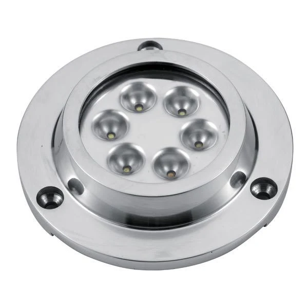 Undervannslys HP LED 6x3W, hvit, Ø94 mm, 21 mm, 1,5 mtr. kabel
