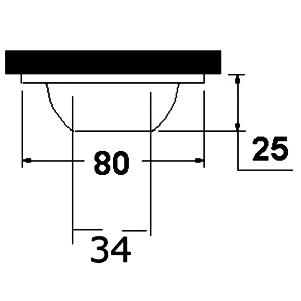 Undervannslys LED, Rustfritt stål, Hvit, 5W, Ø80 mm, 12/24V