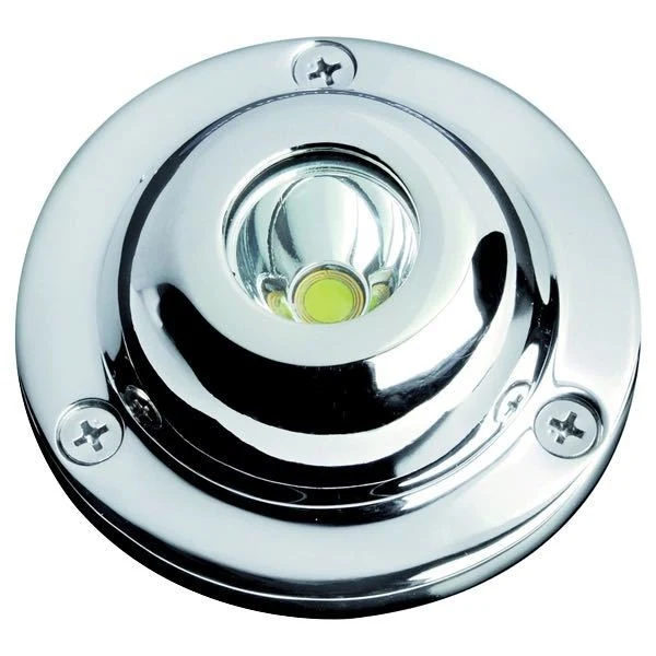 Undervannslys LED, Rustfritt stål, Hvit, 5W, Ø80 mm, 12/24V