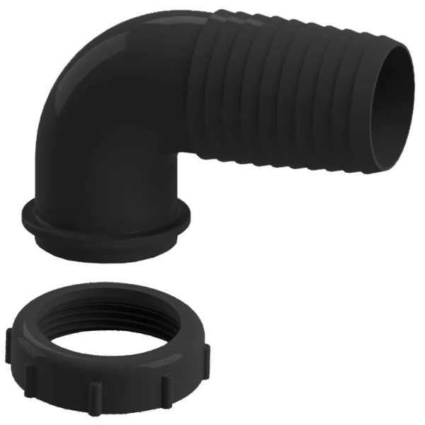 Nuova Rade, 90º slangekobling 12mm med 1½" mutter