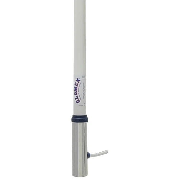 Glomex, RA1206 CR VHF motorbåtantenne m/kabel og plugg, 240cm, 156-162 Mhz, 6,0 dB