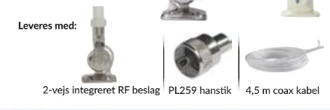Glomex, VHF motorbåtantenne RA104, 1 meter, 3,0 dB, 156-162 Hz