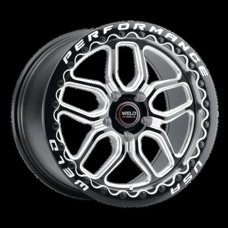 Weld Racing Laguna Bead Lock 17x10/ 5x114.3 / ET49 / BS7.50 Gloss BLK MIL Wheel DIA 78.1